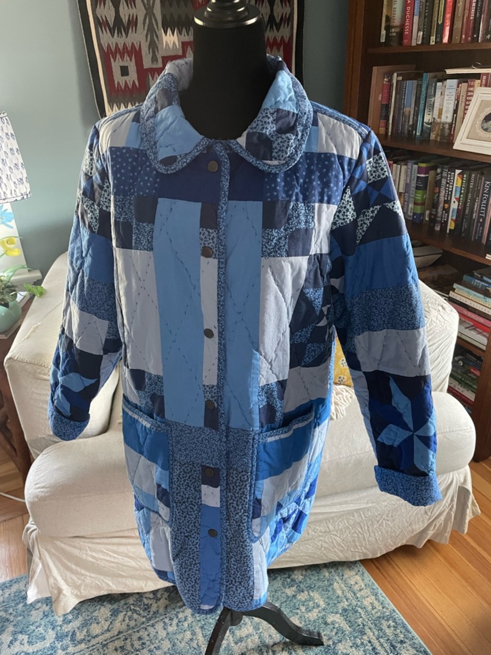 Lands End Quilted LighterWeight Barn Coat-Like New-Sz L